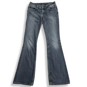 Silver Jeans Y2K Womens 30 Suki Low Rise Bootcut Flare Stretch Blue Denim 30x35